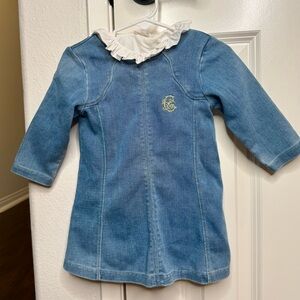 Chloe kids Denim Dress 12 months | Little girl dress Baby Kids Designer Clothes